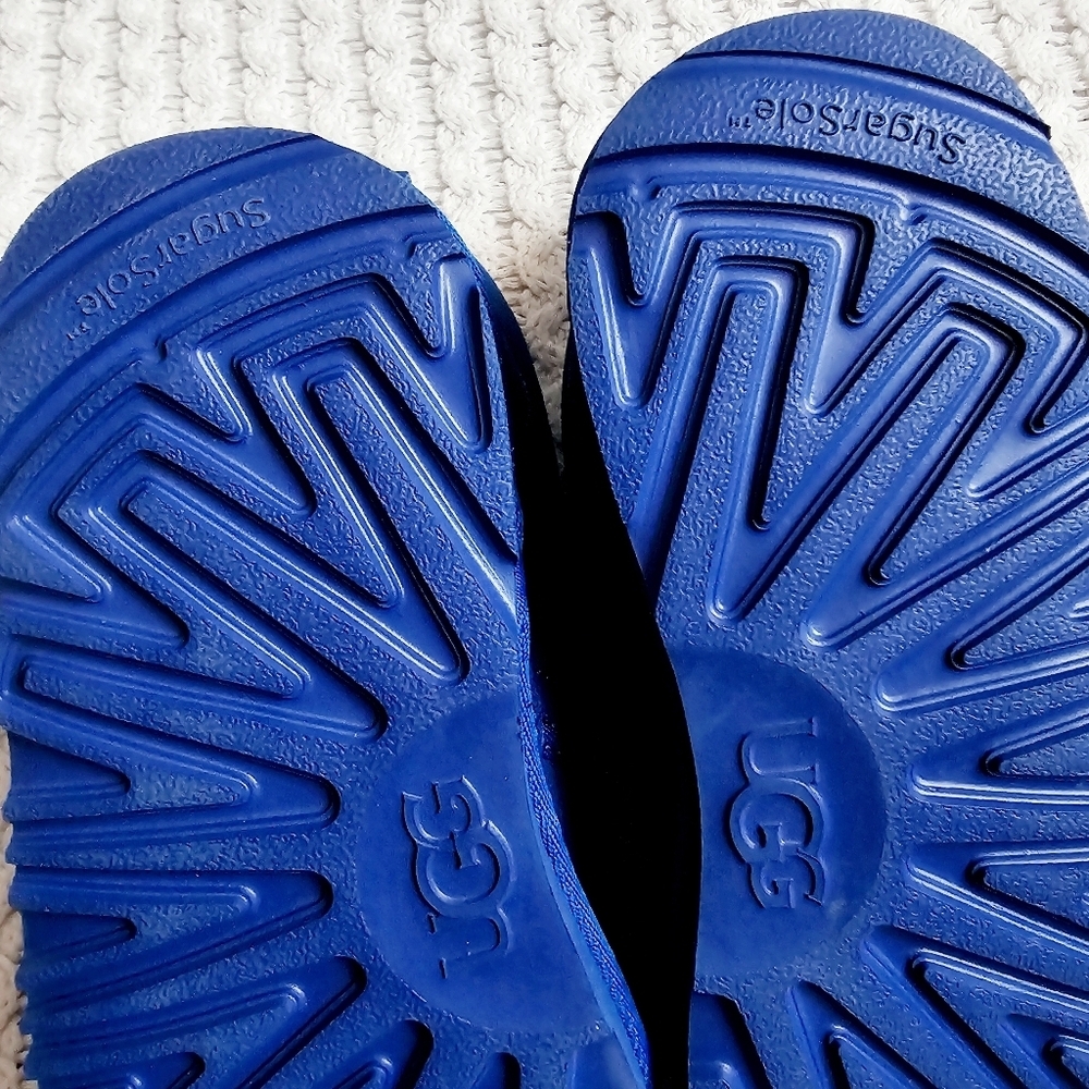 UGG Neumel II Chukka Boots Unisex Dive Blue Leather Suede Wool Lined Big Kid 3 - Picture 13 of 16